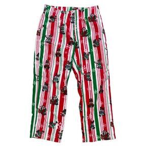 Buc-ee's Christmas‎ Pajama Pants Youth XS Festive Red/Green Stripes